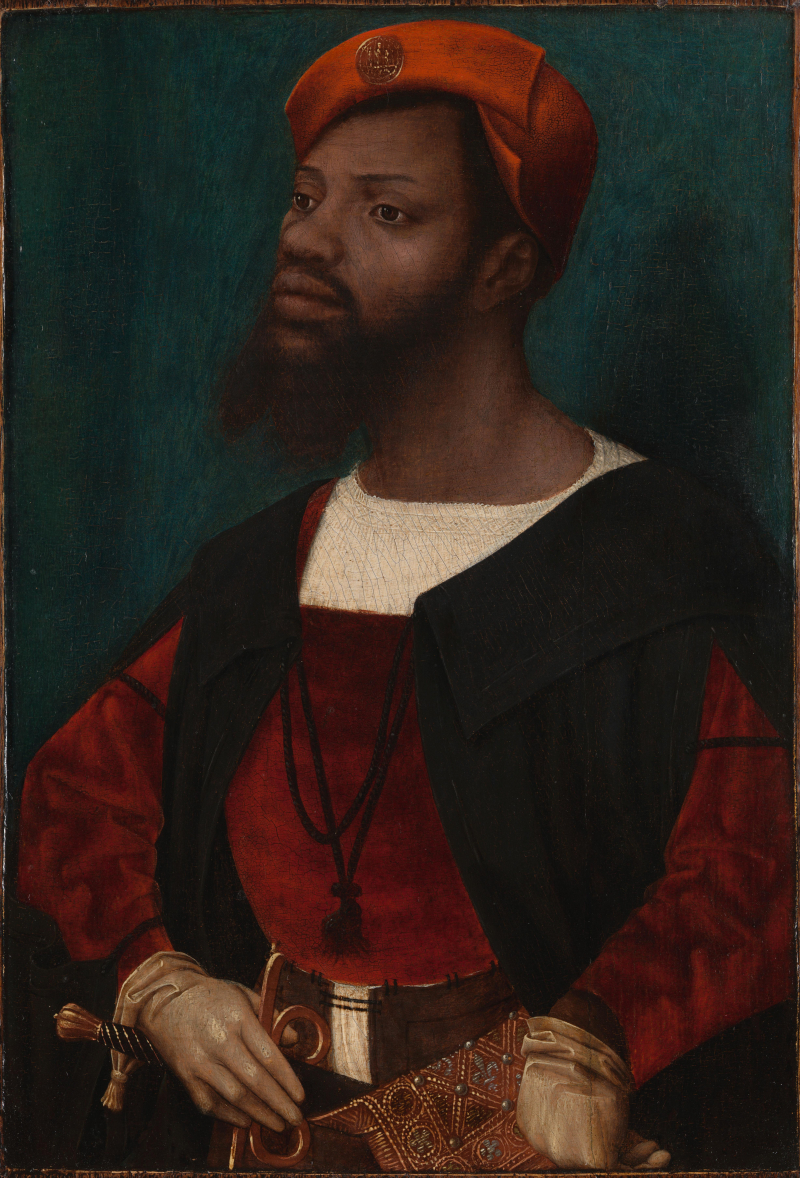 Jan Jansz Mostaert, Portret van een Afrikaanse man (Christophle le More?), 1525-30, Öl auf Holz, 30 x 20,3 cm, Rijksmuseum, Amsterdam