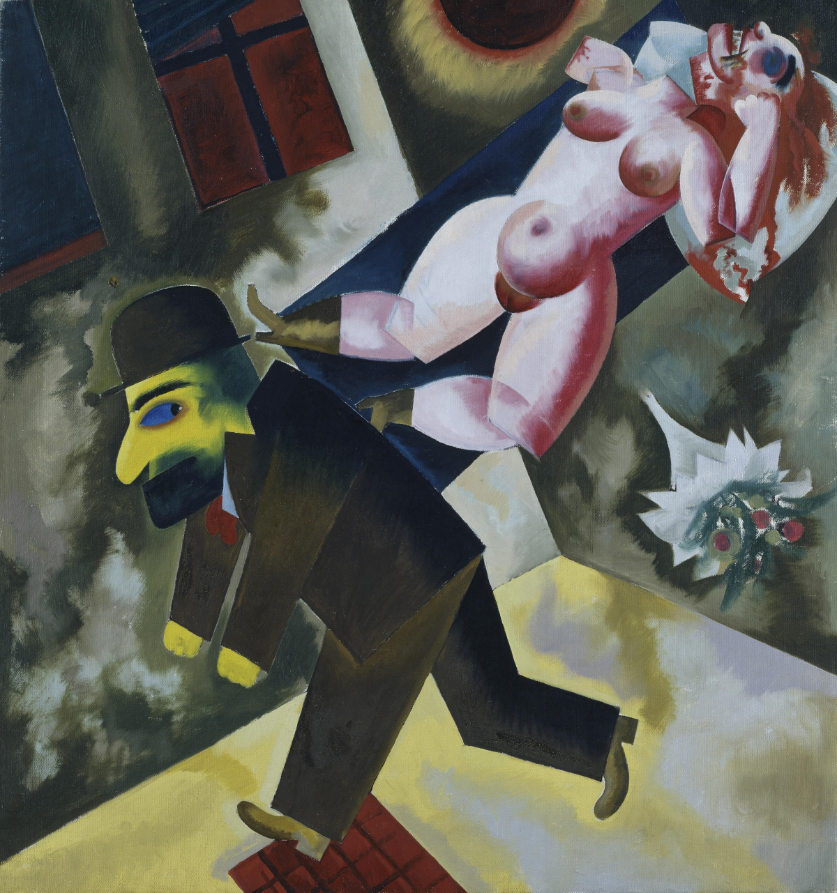 George Grosz, John, der Frauenmörder, 1918, Öl auf Leinwand, 86,5 x 81,2 cm, © Hamburger Kunsthalle / bpk / © VG Bild-Kunst, Bonn 2026, Foto: Elke Walford