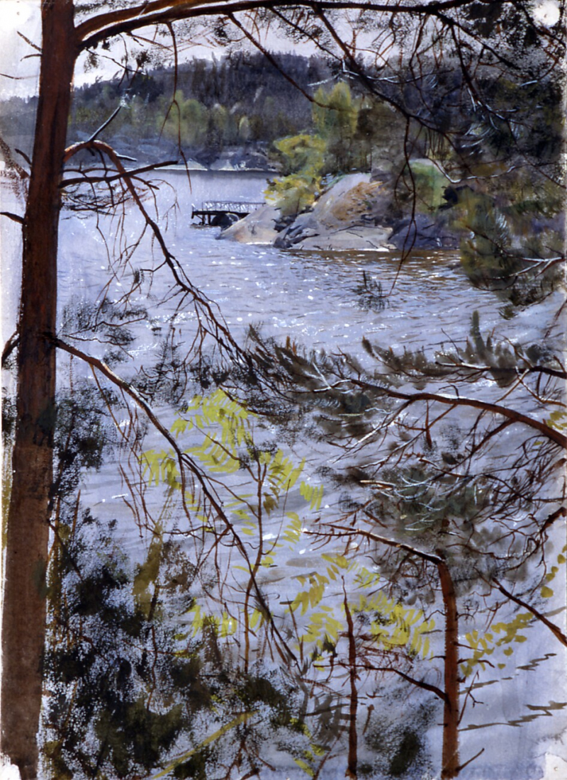 Anders Zorn, Die Kirchenbucht bei Lidingö, 1883, Aquarell und Goache © Zornmuseet, Mora