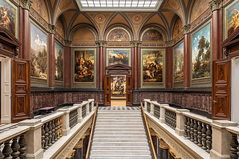 Treppenhaus in der Lichtwarkgalerie der Hamburger Kunsthalle, © Hamburger Kunsthalle, Foto: Fred Dott