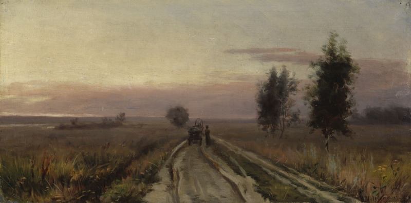 Isaak Iljitš Levitan, Dorfstraße, o. J., Öl auf Leinwand, 17 x 34 cm, Finnish National Gallery Collection / Ateneum Art Museum, Foto: Finnish National Gallery / Hannu Aaltonen Isaak Iljitš Levitan, Dorfstraße, o. J., Öl auf Leinwand, 17 x 34 cm, Finnish National Gallery Collection / Ateneum Art Museum, Foto: Finnish National Gallery / Hannu Aaltonen