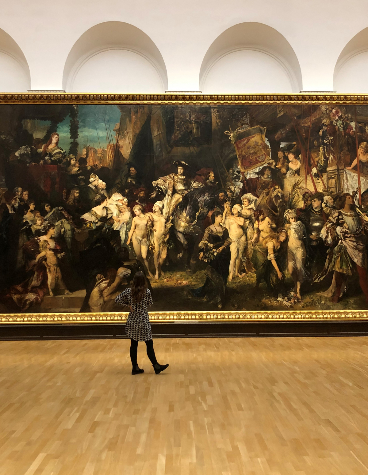 Hans Makart, Der Einzug Karls V. in Antwerpen, 1878, Ausschnitt © Hamburger Kunsthalle / © Foto: Laura Harlaß