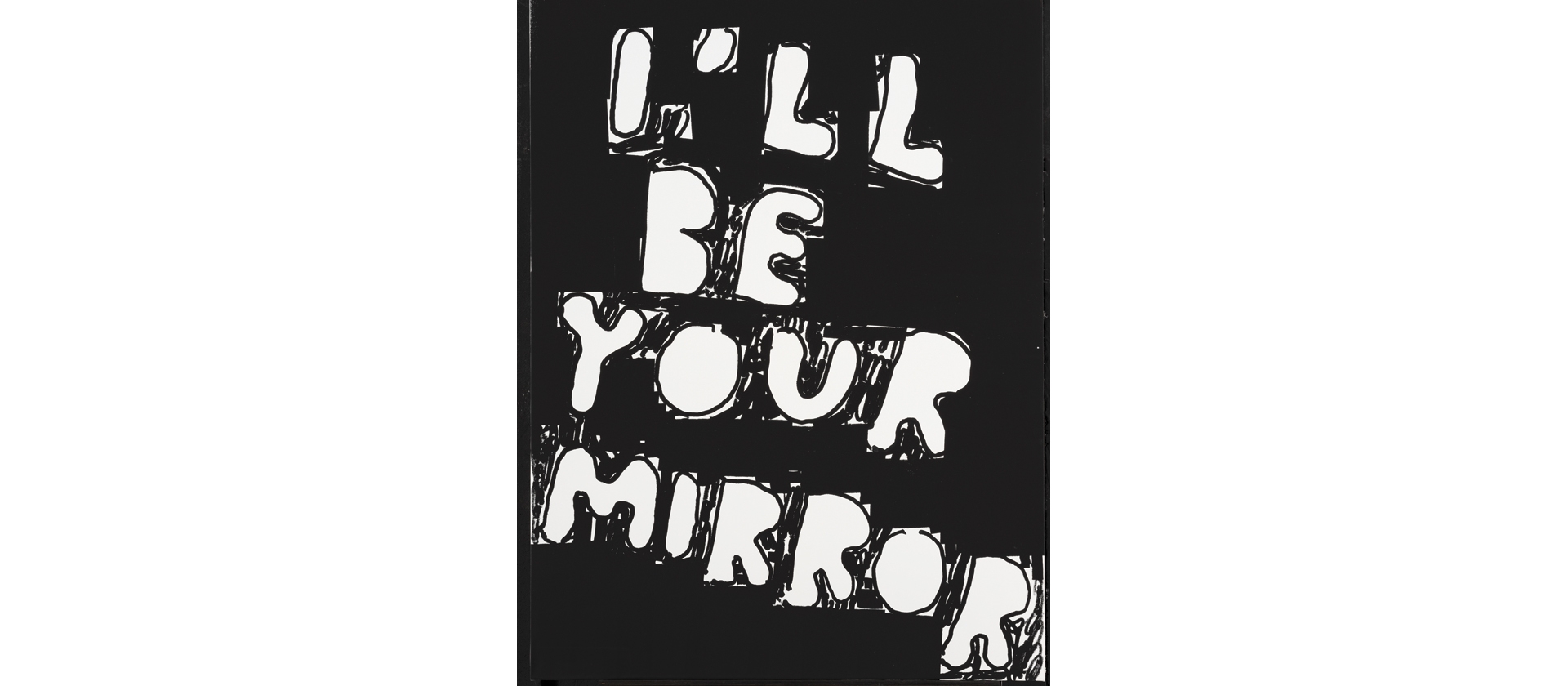 Stefan Marx, I’ll be your mirror, 2021, Monopigmentierte Acrylfarbe auf Leinwand, 120 × 90 cm © Stefan Marx / Foto: Christoph Irrgang