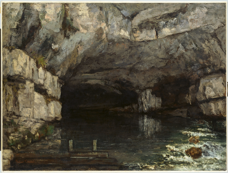 Gustave Courbet, Die Quelle der Loue, 1864, Öl auf Leinwand, 98 x 130,5 cm, © Hamburger Kunsthalle / bpk, Foto: Elke Walford